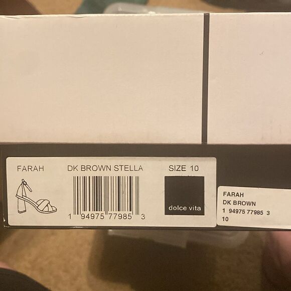 NIB Dolce Vita Sandals Flavia Dark Brown Stella Heels - Picture 7 of 12